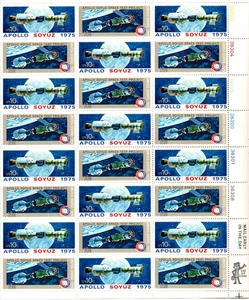 US Stamps # 1569-1570 10 cent Apollo Soyuz sheet of 24 stamps - Picture 1 of 1