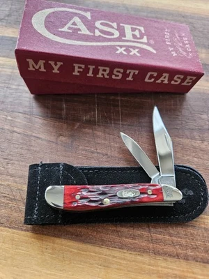 2025 Case XX мой первый чехол нож арахис с красивый красный кости ручки - Изображение 1 из 4