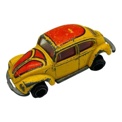 Coche diecast vintage Tomica 1977 TOMY amarillo Volkswagen Beetle Bug Japón No. F20 Foto 1 de 4