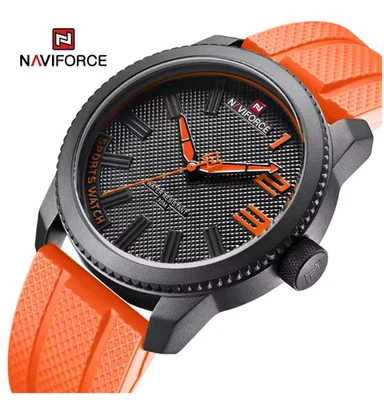 NAVIFORCE Men's Sport Quartz Watch – Waterproof, Stainless steel, Rubber Strap - Image 1 of 4