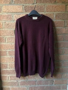 Thomas Burberry Grobstrick Pullover Pulli Vintage 90er Burgund Small S - Bild 1 von 11