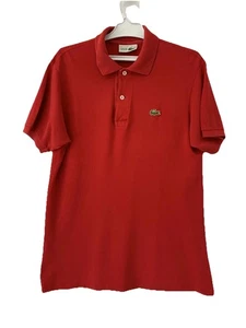 Polo vintage Lacoste Chemise made in France rossa taglia 3 (M) logo coccodrillo #76 - Foto 1 di 8