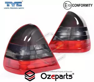 Pair LH+RH Tail Light Lamp (Tinted) For Mercedes Benz C Class W202 Sedan 97~00 - Picture 1 of 5