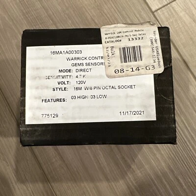 Warrick Controls 16M Control Module 8-Pin/120V 4.7K 16MA1A00303 - Image 1 of 4