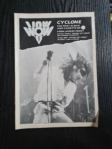 VOW WOW CYCLONE HEAVY METAL ORIGINAL 1985 MUSIC FESTIVAL  ADVERT 8.5X11" POSTER - Bild 1 von 1