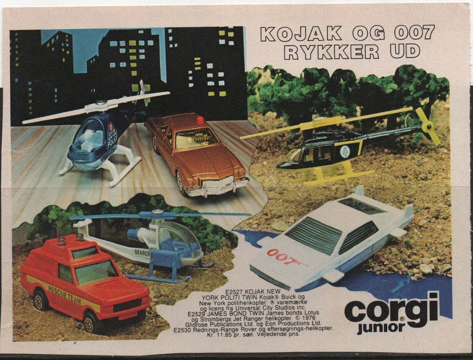 CORGI ADVERTISING ½ INSERTS # 6-1498 # 007 LOTUS CAR  # 1979 # - Image 1 of 1