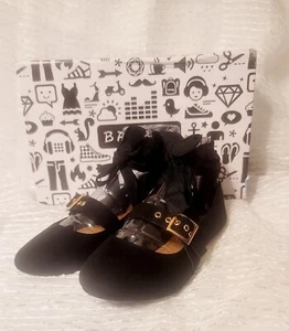 Bamboo Chantel Women's Black Flat Sandals Slippers Size 7.5 ( Shoes) - Picture 1 of 6