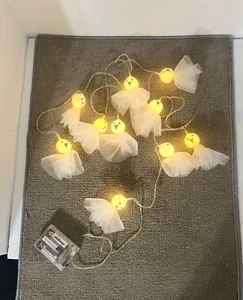 7.5 Ft 10 LED Ghost Elf Grimace Fairy Lights String Halloween Party Props Works - Picture 1 of 5