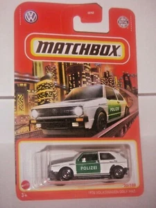 Matchbox 2021 Metal 1976 Volkswagen Golf MK1 Police Car Polizei 1:64 scale - Picture 1 of 4
