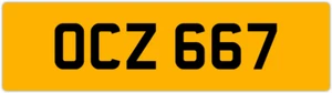 OCZ 667 O 3x3 DATELESS PRIVATE NUMBER PLATE OLLY OWEN OSCAR OLY OL OLIVIA ORLA - Picture 1 of 1