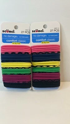 Corbatas para el cabello rosa Scunci Comfort Classics sin daños sin piezas de metal Foto 1 de 4