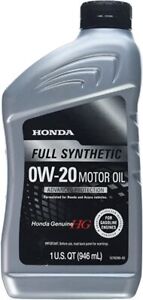 New Genuine Honda Engine Oil 0W-20 Full Synthetic 1 Quart OE 087989037