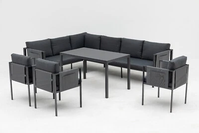 Eck Lounge Set Sitzgruppe Gartenmöbel Garnitur Gruppe hoch wetterfest Dining XL - Bild 1 von 4