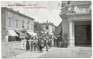 CARTOLINA BAGNI DI MONTECATINI (PISTOIA) VIALE VERDI 1915 ANIMATA VIAGGIATA - Foto 1 di 1