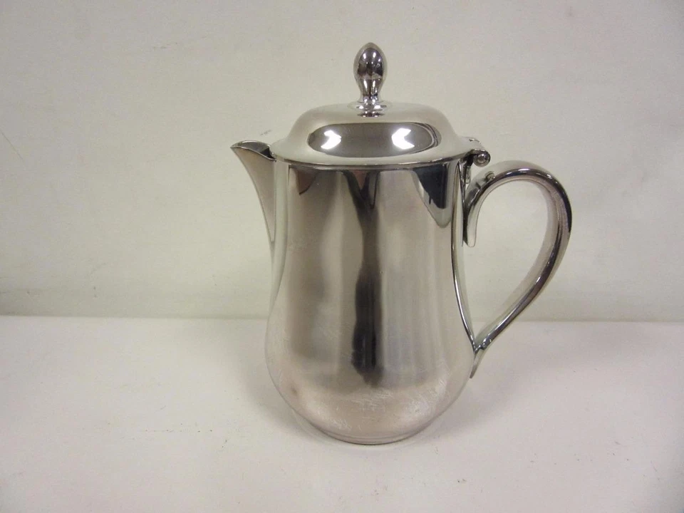 Sant Andrea Italy Creamer Silver Plated With Flip Lid 5" Tall 10 oz - Image 1 of 4