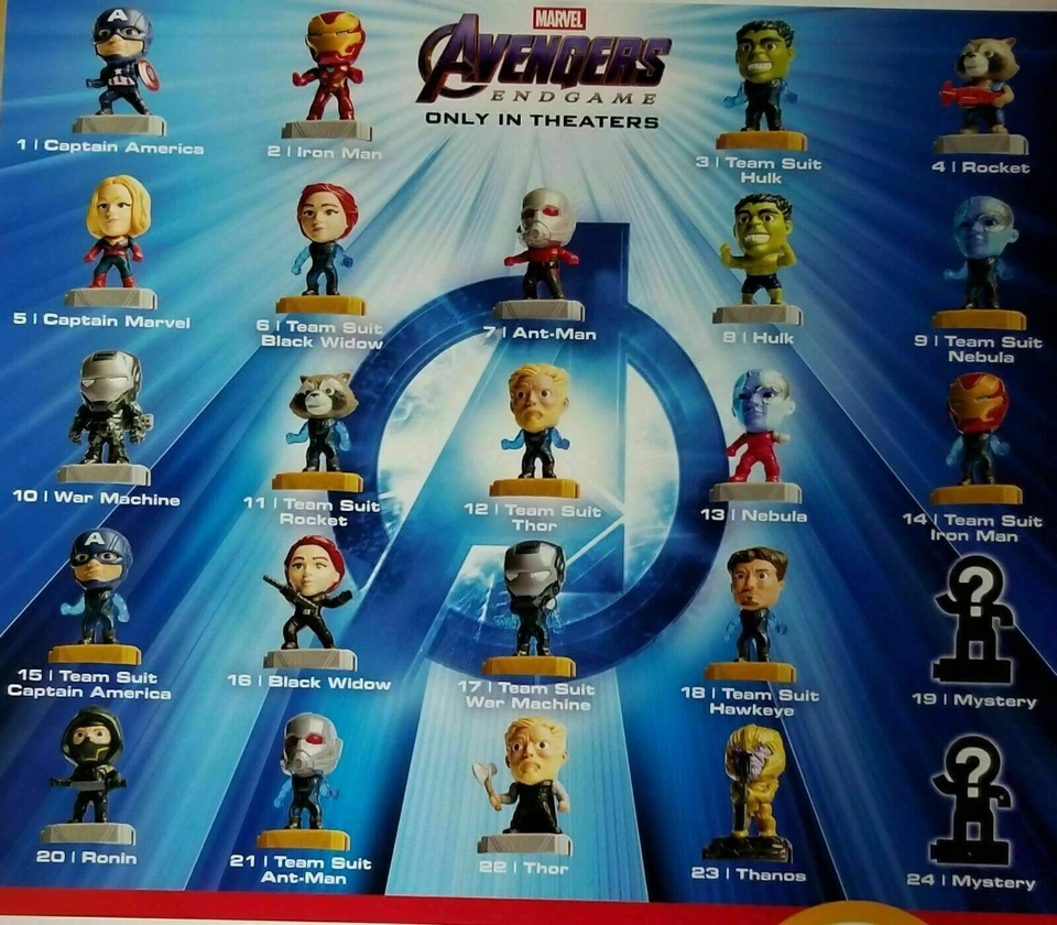 2019 McDONALD'S MARVEL AVENGERS HAPPY MEAL TOYS Choose Your character SHIPS NOW - Image 1 of 1