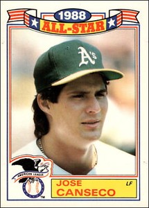 1989 Topps Glossy #6 Jose Canseco   1988 All-Star Oakland Athletics