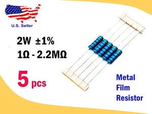 2W 1Ω - 2,2MΩ ±1% Metallfilm Widerstand (5 Stück) - kostenloser & schneller Versand - Bild 1 von 1