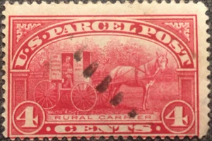 Scott Q4 US 1913 4 Cent Parcel Post Stamp - Picture 1 of 2