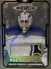 2021-22 Stature #149 Ukko-Pekka Luukkonen Blk ROOKIE PATCH AUTO /15 Number Match