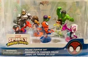 Neu im Karton Disney Spidey and His Amazing Friends Deluxe 9-teiliges Figurenspielspielzeug-Set - Bild 1 von 2