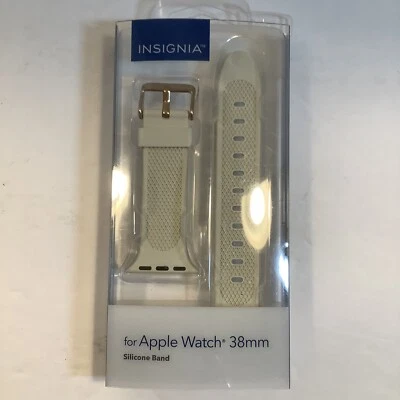 Correa de silicona Insignia para Apple Watch 38 mm - Blanco crema - Nueva Foto 1 de 2