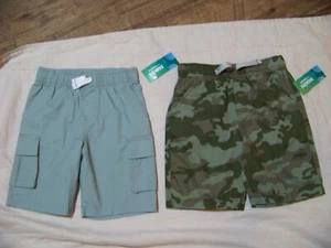 2 Pair Boys 365 Kids Shorts - Size 6 - Camo & Mint Green - Picture 1 of 10