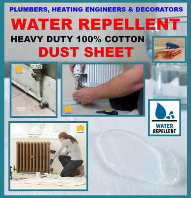 Cotton Dust Sheet**Water Repellent** For Plumbers, Heating Gas Boiler Engineers  • 9.99£