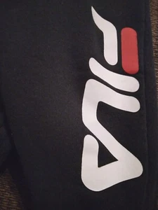 FILA BRAND BLACK YOUTH SIZE LARGE SWEATPANTS W/LOGO. TIE AT WAIST. - Picture 1 of 7