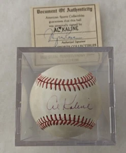 Al Kaline Autographed Baseball Detroit Tigers on Bobby Brown AL Ball - Picture 1 of 8