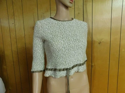 Vintage Knit Button Back Blouse Bust 35" DAMAGE - Image 1 of 4