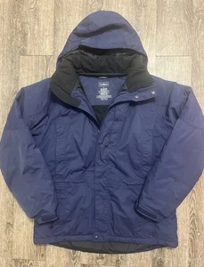 LL Bean Rugged Ridge Parka L Navy Blue Primaloft Insulated Ski Coat 258982 Men’s - Picture 1 of 8