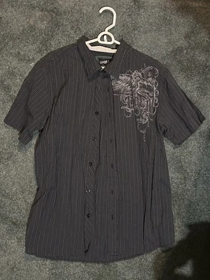 Camisa O’Neill Hombre Button-Ul Gótica y2k Manga Corta Negra Foto 1 de 3