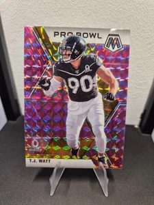 TJ Watt Panini Mosaic Camo Pink Prizm Pro Bowl Pittsburgh Steelers NFL #254 - Bild 1 von 2