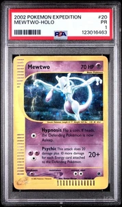 PSA 1 HUGE SWIRL 2002 Expedition Mewtwo Holo Foil 20/165 WOTC E-Reader Pokemon - Picture 1 of 3
