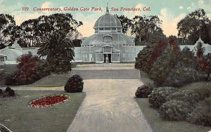 Postkarte ca: Conservatory, Golden Gate Park, San Francisco, DB 1910er Jahre - Bild 1 von 2