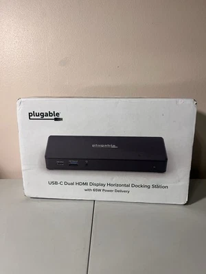 Plugable USB-C Dual HDMI Docking Station UD-MSTH2 , New in Box - Image 1 of 4