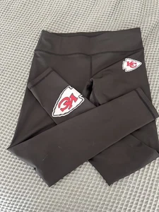 FOCO NFL Team Apparel Kansas City Chiefs Black Leggings Womens M Calf Logo Sport - Picture 1 of 7