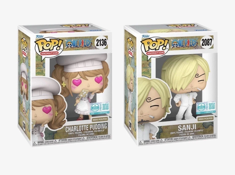Funko Pop! Supreme Charlotte Pudding 2136 + Sanji 2087 One Piece Pack Pre-Order - Photo 1/2