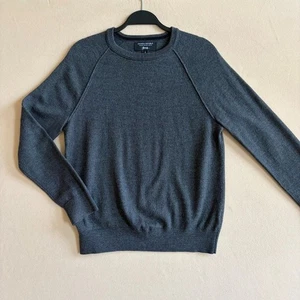 Banana Republic Herren 100% Merinowolle Herren Rundhals Pullover Grau M Classic - Bild 1 von 10