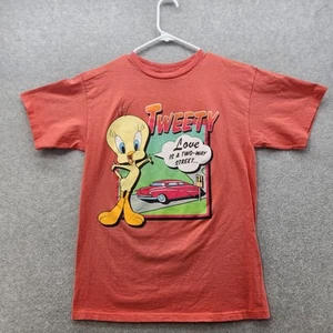 Vintage Tweety Bird Looney Tunes Small T-Shirt Grapic Coral Shirt Double Sided - Picture 1 of 13