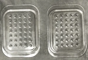 Pyrex MC-1-C 8,5 x 5 Zoll Klarglasdeckel Corning Ware Grübchen Menge 2 - Bild 1 von 8