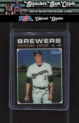 2020 Topps Heritage THC-174 Christian Yelich Chrome #/999 - Image 1 of 2