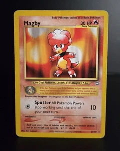 Pokémon TCG - MAGBY 23/111 - RARE- UNLIMITED - NEO GENESIS (2000) - WOTC - HP/MP - Picture 1 of 2