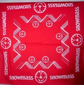 5 SNOWMASS COLORADO SKI SNOWBOARD AREA BANDANAS NEW MULIT COLOR - Picture 1 of 7