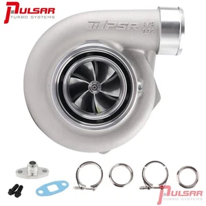 PTE 6766E 6766SP 6766HP Billet Ball Bearing Turbo Stainless Steel Vband 0.82A/R - Bild 1 von 12