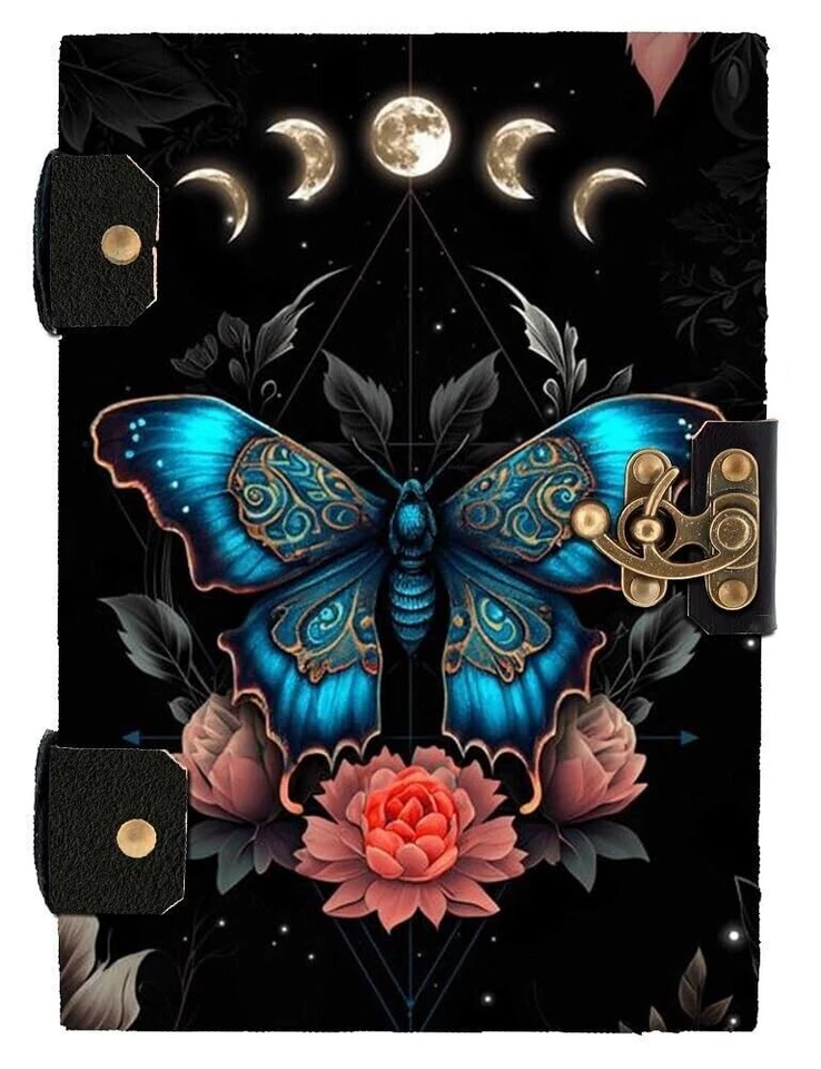 Handmade Printed Cardboard Journal Diary with Buckle Lock ( 7 x 5 Inch ) - Image 1 of 4