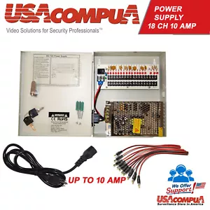 16 CH Power Supply CCTV Camera 18 Port 12V DC+ Pigtail Auto Reset professional - Picture 1 of 4