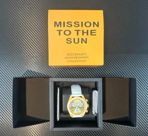 Omega S Uhr Bioceramic Moonswatch Mission To Sun Gelb/Weiß - Bild 1 von 15