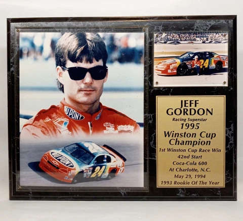 Jeff Gordon #24 NASCAR Plaque 1995 Winston Cup Champion 1993 Rookie Of The Year Cover